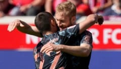 Konrad Laimer war für die Bayern gegen Heidenheim als Torschütze erfolgreich. (Bild: AP/Associated Press)