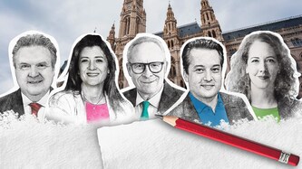 Das IFDD fing im Rahmen einer Umfrage im Auftrag der „Krone“ eine Woche vor der Wien-Wahl noch einmal die Stimmung ein. (Bild: Krone KREATIV/Georg Hochmuth/APA, BBWien/Ludwig Schedl, Martin Jöchl, Peter Tomschi, Grüne Wien)