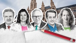 Das IFDD fing im Rahmen einer Umfrage im Auftrag der „Krone“ eine Woche vor der Wien-Wahl noch einmal die Stimmung ein. (Bild: Krone KREATIV/Georg Hochmuth/APA, BBWien/Ludwig Schedl, Martin Jöchl, Peter Tomschi, Grüne Wien)