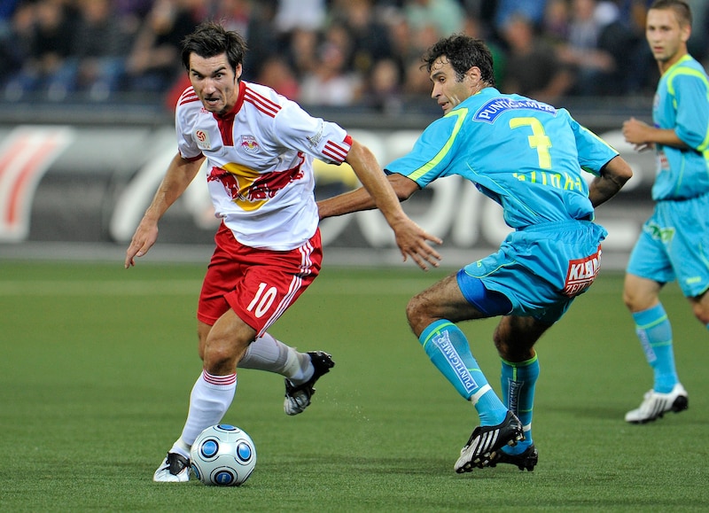 Nikola Pokrivac (li.) spielte 46 Mal für Salzburg. (Bild: AP/Kerstin Joensson)