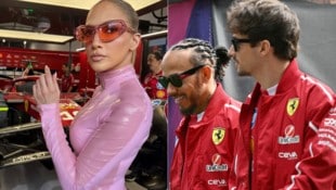 Jennifer Lopez stattete der Formel 1 einen Besuch ab. (Bild: AFP/APA/Paul Crock, Instagram/jlo)