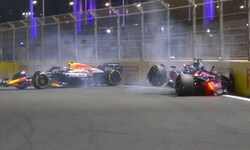 Der Moment des Ausscheidens von Yuki Tsunoda und Pierre Gasly