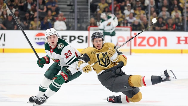 Niederlage im ersten Play-off-Duell mit den Vegas Golden Knights für Marco Rossi.  (Bild: AP/ASSOCIATED PRESS)