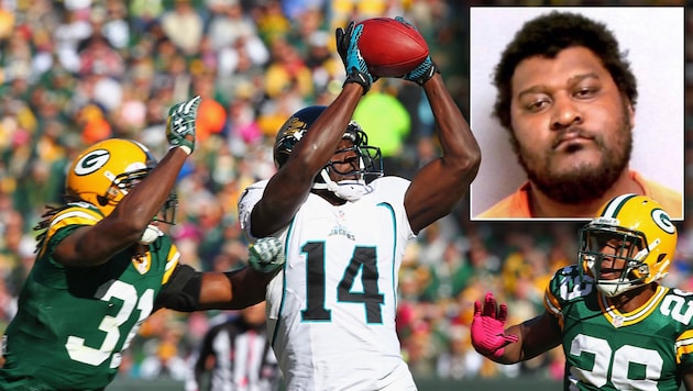 Justin Blackmon erlebte nach seiner Karriere einen bitteren Absturz. (Bild: AFP/Dilip Vishwanat/Getty Images/AFP, X/DraftDiamonds)