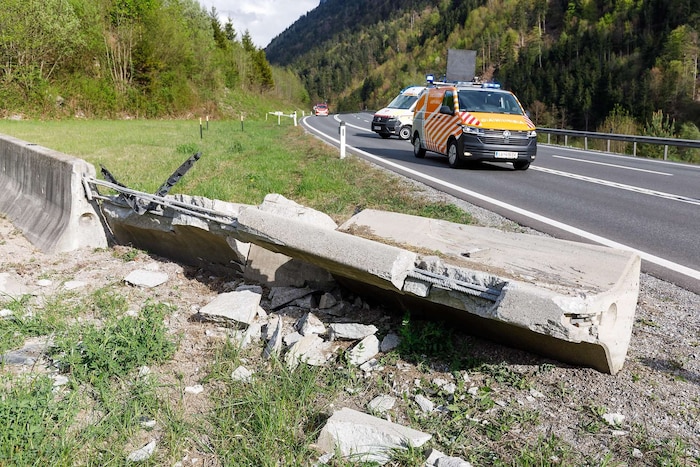 Die Unfallstelle. 