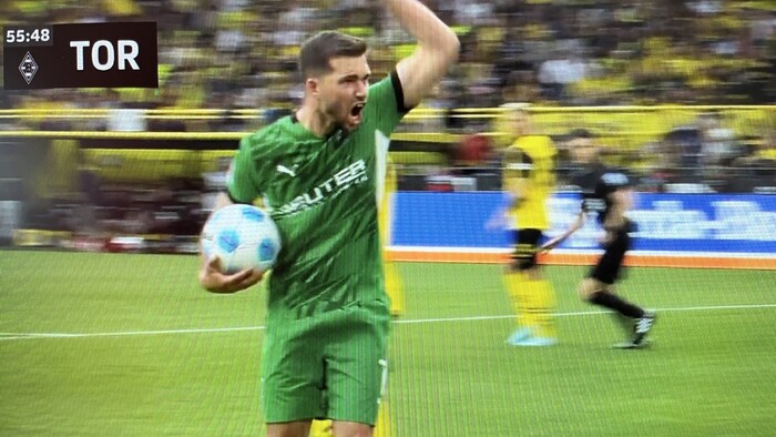 Die umstrittene Jubelszene vor der Südtribüne