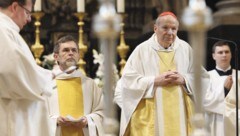 Kardinal Schönborn bei dem Requiem für den verstorbenen Papst am Ostermontag im Stephansdom