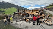 Die Überreste des prächtigen Hofes in Alpbach.