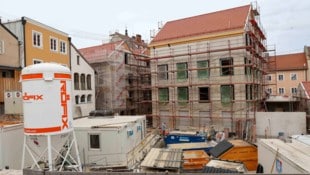 Die Baustelle in Braunau schreitet voran.