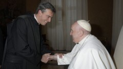 Bernhard Eckerstorfer und Papst Franziskus bei einem Treffen (Bild: Vatican Media)