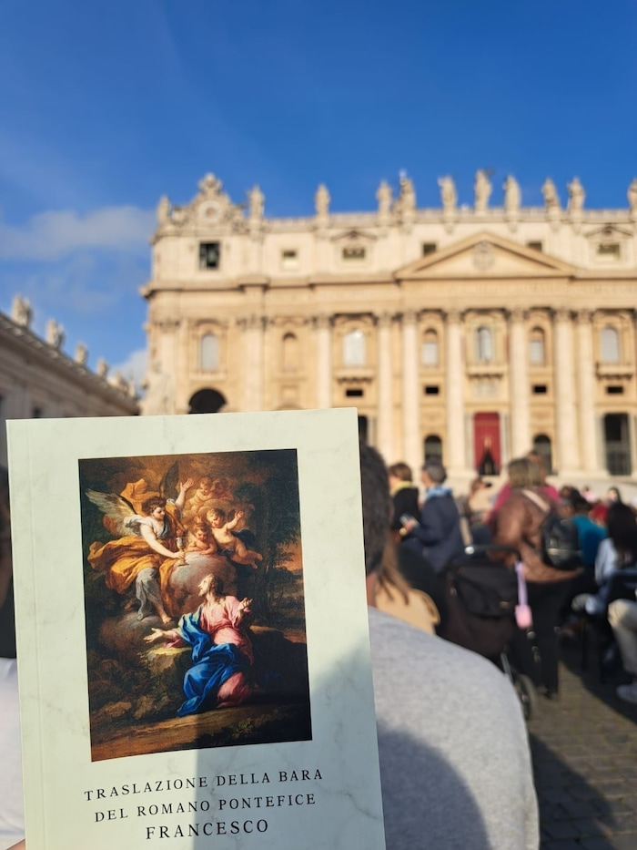 Flyer zur Aufbahrung des Pontifex