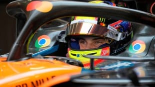 Da geriet sogar der sonst so coole Oscar Piastri kurz aus dem Konzept.  (Bild: AP/ASSOCIATED PRESS)