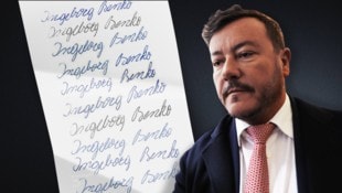 Signa-Gründer Benko: Auf dem Laptop der Schwester fanden Ermittler diese Unterschriften. (Bild: Krone KREATIV/Christof Birbaumer, stock.adobe.com)