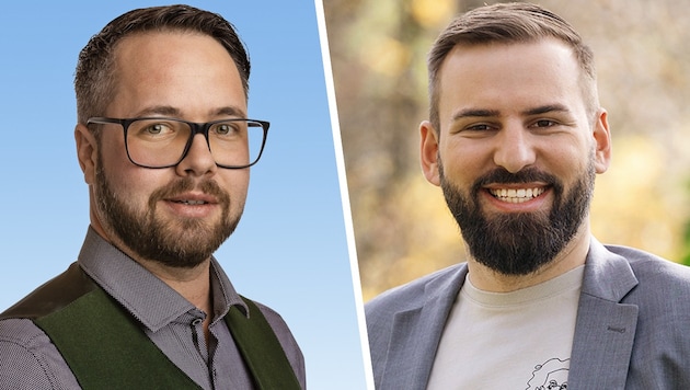 Wolfgang Breitenbrunner (links) wird Bürgermeister von Rohr, Markus Amreich (Grüne Stallhofen) ist enttäuscht.  (Bild: Krone KREATIV/Martin Streckel, Puhek)