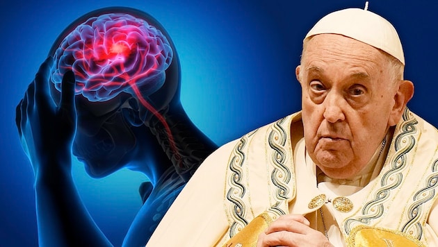Papst Franziskus starb offiziellen Berichten zufolge an einem Schlaganfall. (Bild: Krone KREATIV/AP stockadobe.com)
