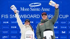 Noemie Wiedmer (Sz) und Elias Leitner (r.) waren die Rookies des Jahres. (Bild: Miha Matavz)