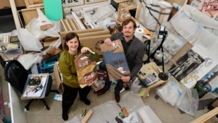 Marleen Leitner und Michael Schitnig in ihrem Atelier im Grazer Schaumbad (Bild: Jauschowetz Christian)