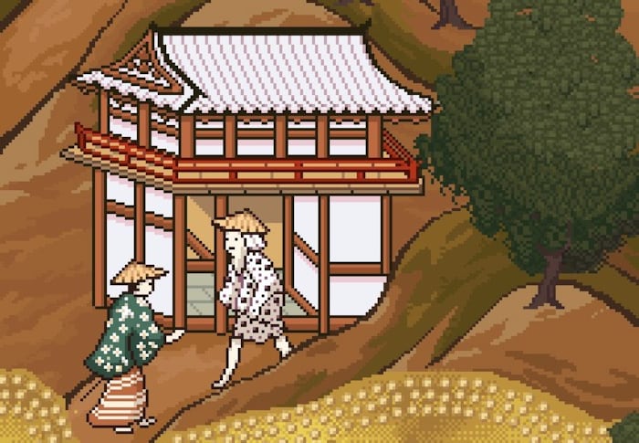 Ein kleiner Ausschnitt aus „Pixel Paravent“, die Arbeit, die studio Asynchrome im Sommer auf der ...
