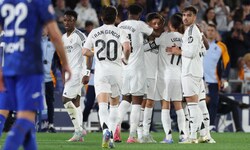 Die Real-Spieler bejubeln den Sieg gegen Getafe