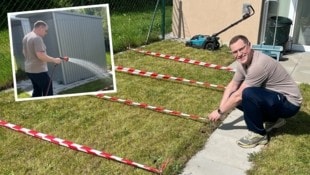 Ich strahle, aber mein Rasen nicht. Welcher Dünger macht das Rennen? (Bild: Dworak/Wiesmeyer)