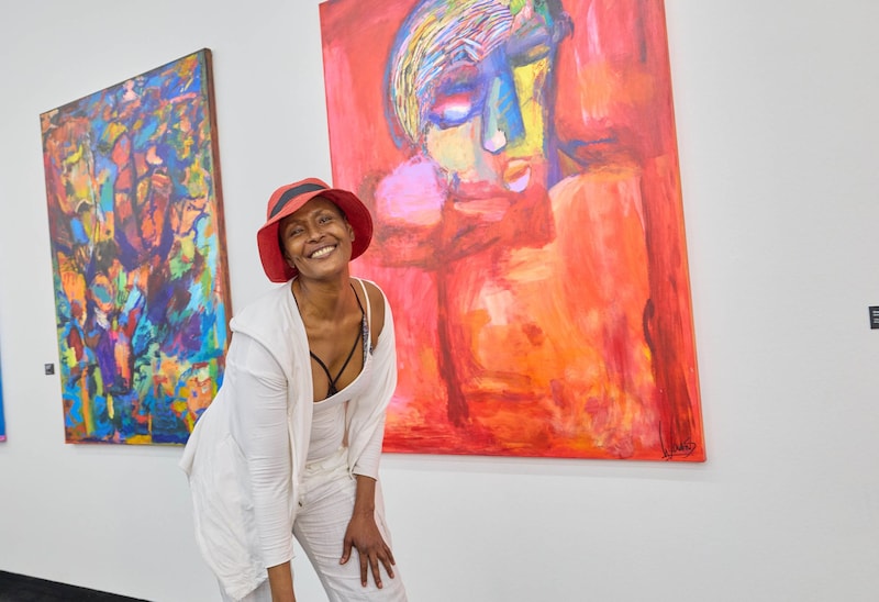 Die Wahl-Österreicherin Waris Dirie bei ihrer Schau in Wien. (Bild: Alexander Tuma)