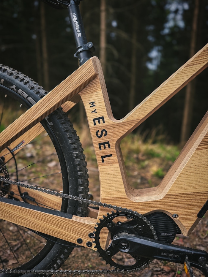 Der Rahmen der MyEsel-Modelle mit Mittelmotor wirkt massiver 