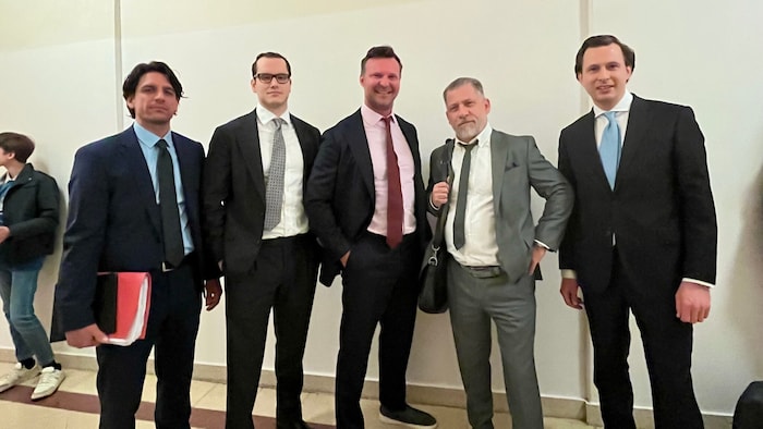 Von links nach rechts: Lukas Hruby, Noah McElheney, Philipp Wolm, Franz Pechmann und Johannes ...