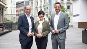 LR Mario Gerber, Tirol Werbung-GF Karin Seiler und WK-Spartenobmann Alois Rainer (v.li.) werden ...