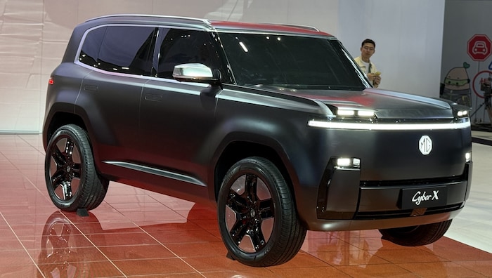 MG stellt in Shanghai mit dem Cyber X ein eigenwillig gezeichnetes Elektro-SUV vor.