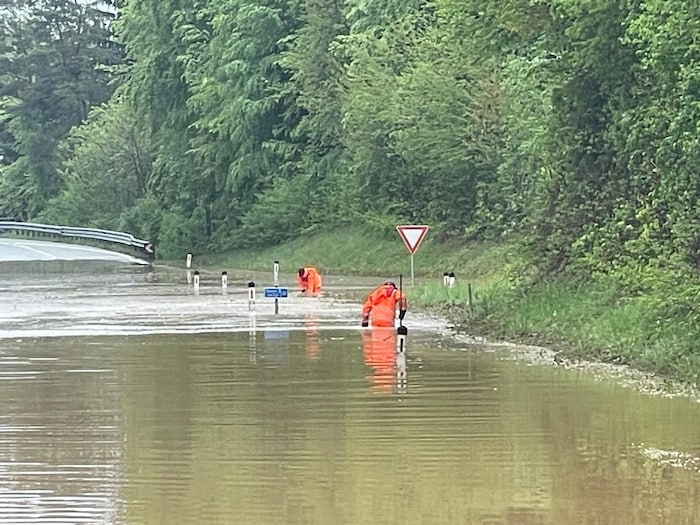 Unwettereinsatz in Hartberg – auch für die Asfinag