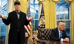 Elon Musk mit dem US-Präsidenten im Oval Office – da verstanden sich die beiden noch blendend.