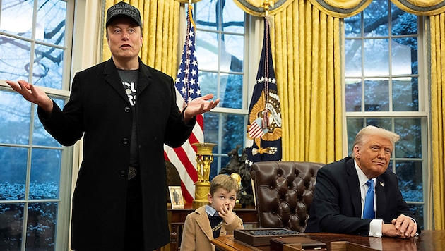 Musk mit Söhnchen X Æ A-Xii im Oval Office – diese Zeiten sind wohl vorbei (Archivbild).