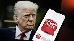 Schon seit dem Frühjahr werden Kappen mit der Aufschrift „Trump 2028“ verkauft ...