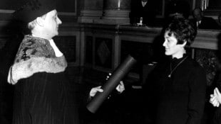 Helga Hieden-Sommer bei ihrer Promotion 1969: Psychologie – Experimente zum Kurzzeitgedächtnis.