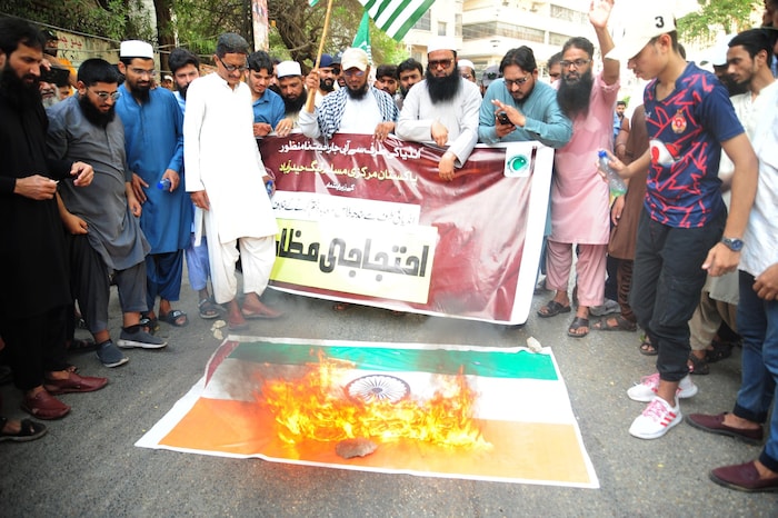 Anti-Indische Proteste in Pakistan