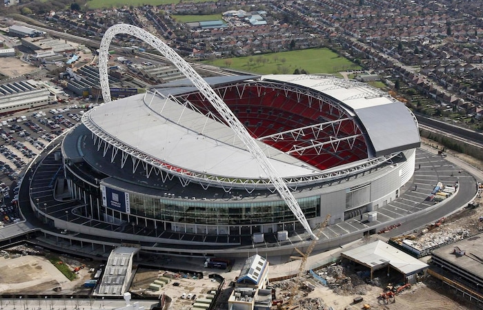das Wembley Stadium in London