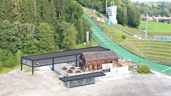 So könnte die Erweiterung des Österreich-Hauses samt Skimuseum in Bischofshofen aussehen.