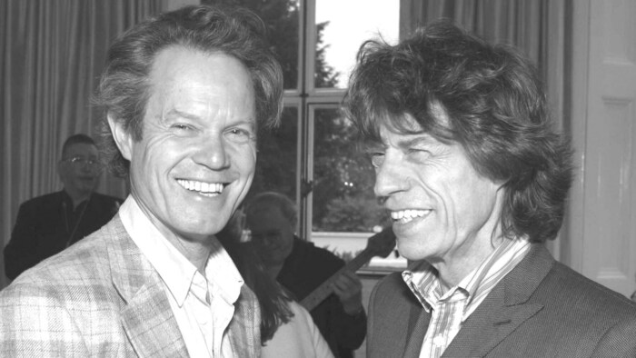 Die Jagger-Brüder Chris und Mick in trauter Zweisamkeit bei einem familiären Event.