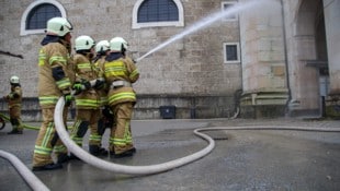 Die Freiwillige Feuerwehr übte den Brandfall im Dom.  (Bild: Tröster Andreas)