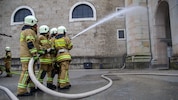 Die Freiwillige Feuerwehr übte den Brandfall im Dom. 