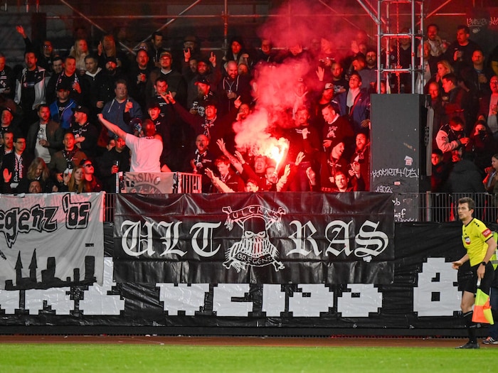 Die Bregenzer waren im eigenen Stadion im Gästeblock untergebracht.