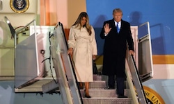 Donald und Melania Trump bei ihrer Ankunft in Rom