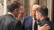Von links: Frankreichs Präsident Emmanuel Macron, Großbritanniens Premier Keir Starmer, US-Präsident Donald Trump und der ukrainische Präsident Wolodymyr Selenskyj (Bild: AFP)