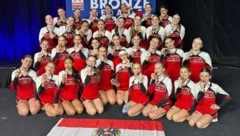 Österreichs Nachwuchsteam glänzte mit der weltweit drittbesten Performance.  (Bild: Cheersport Austria)