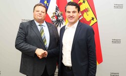 Obmänner unter sich: Christoph Zarits (re.) und Bernd Strobl.