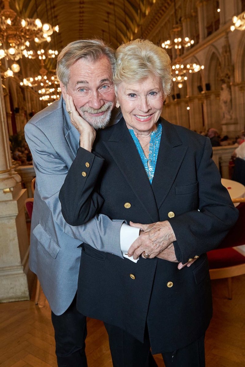 Peter Rapp mit Waltraut Haas, die nur zwei Tage vor ihm starb. (Bild: Alexander Tuma)