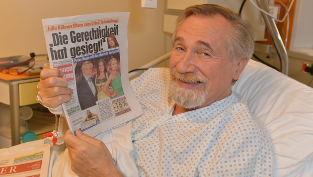 Peter Rapp (hier nach seinem Herzinfarkt 2013) war eng mit der „Krone“ verbunden. (Bild: ORF / FIRST LOOK)