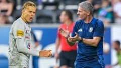WAC-Trainer Didi Kühbauer und sein Sturm-Juwel Erik Kojzek (li.). (Bild: GEPA)
