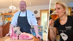 Matthias Herbst und seine Cousine Beate Uhl haben eines gemeinsam: Ihre Ideen geschmacklich erfolgreich umgesetzt. (Bild: Krone KREATIV/Andi Leisser)