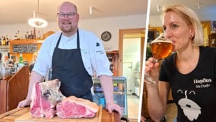 Matthias Herbst und seine Cousine Beate Uhl haben eines gemeinsam: Ihre Ideen geschmacklich erfolgreich umgesetzt. (Bild: Krone KREATIV/Andi Leisser)